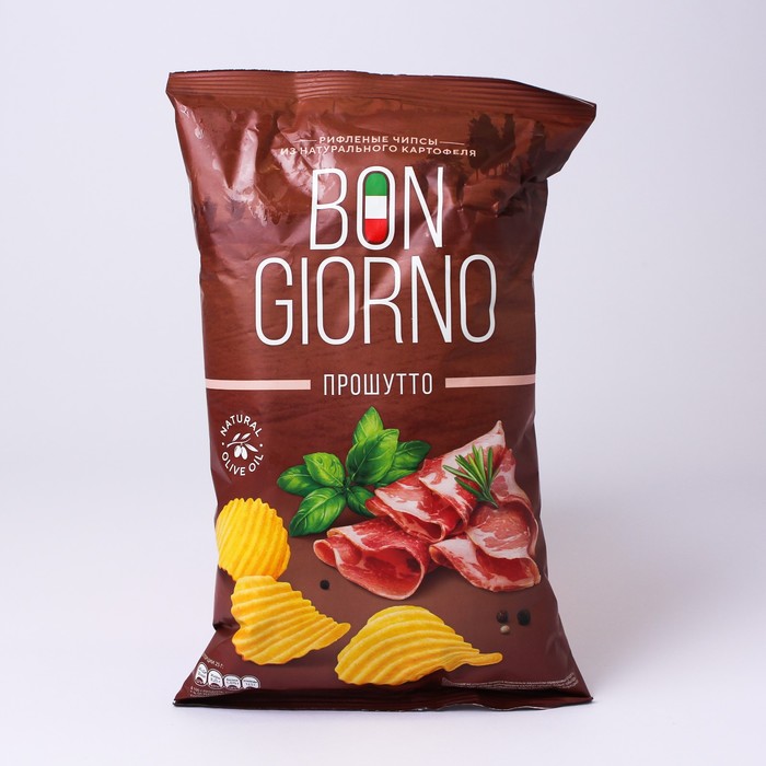 

Чипсы Bon Giorno рифленые прошутто 80 г