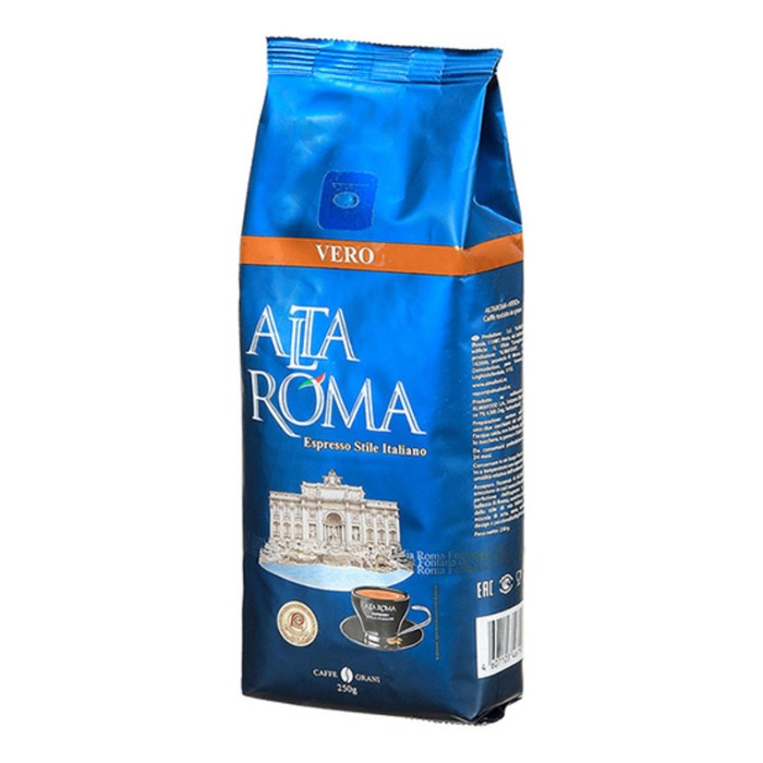 Alta roma. Alta ROMA кофе Vero в зернах 250г:6. Кофе alta ROMA Веро зерно 1000. Кофе alta ROMA Espresso в зернах 1 кг. Кофе в зернах alta ROMA crema.