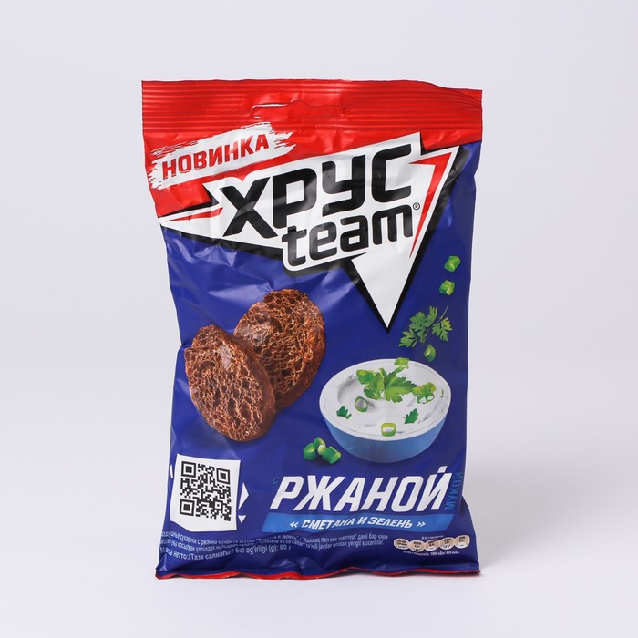 

Сухарики Хрустим ржаные сметана/зелень 60г