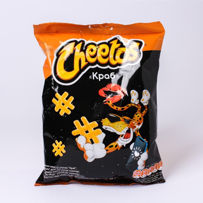 

Чипсы Cheetos 50г/кукурузные/краб