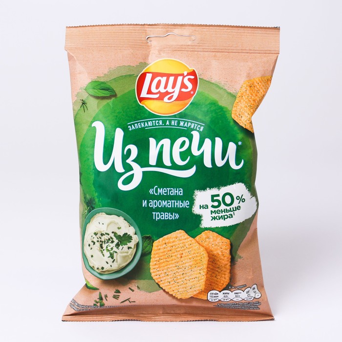 

Чипсы Lay's 85г/Из печи/Сметана/ ароматные травы