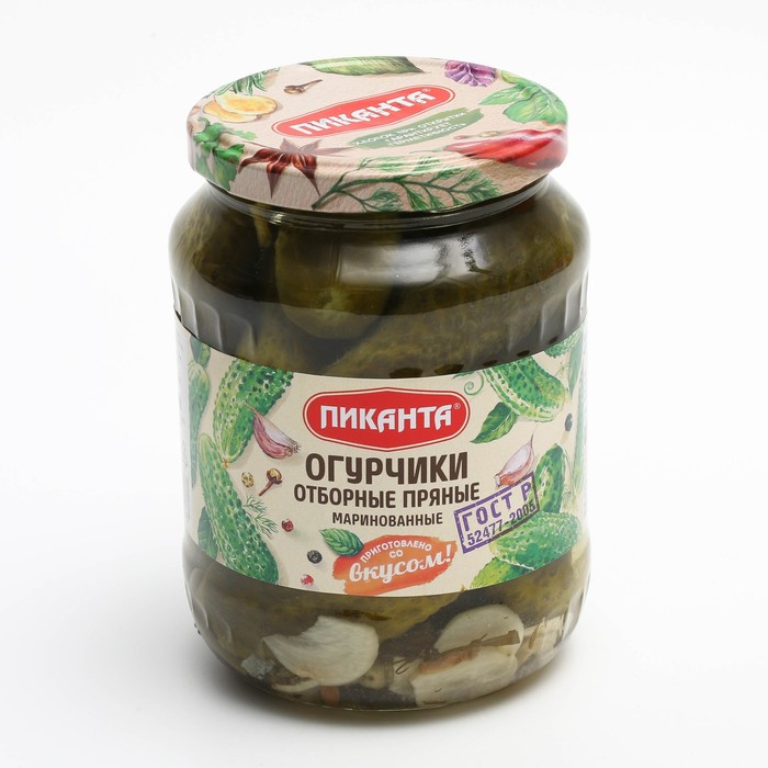

Огурчики маринованные Пряные 6х690гр (ПИКАНТА) (ПМ12)