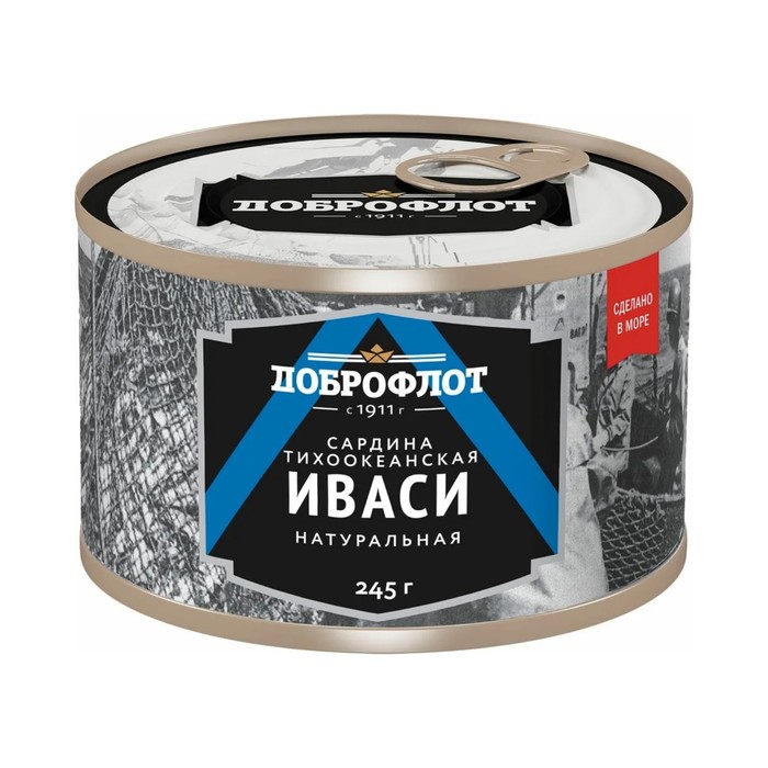 

Сардина (ИВАСИ) НДМ ж/б 24х245г №6 ГОСТ (Доброфлот) (104) В177