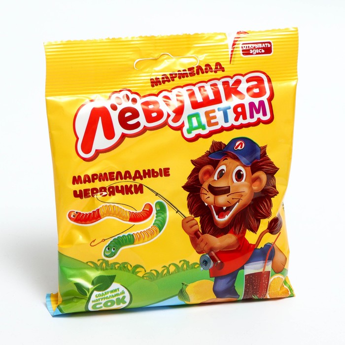 

Мармелад Левушка Детям червячки 70г