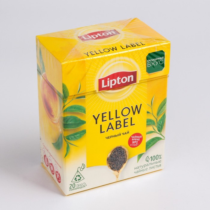 

Чай черный LIPTON YELLOW LABEL 20п*1,8г
