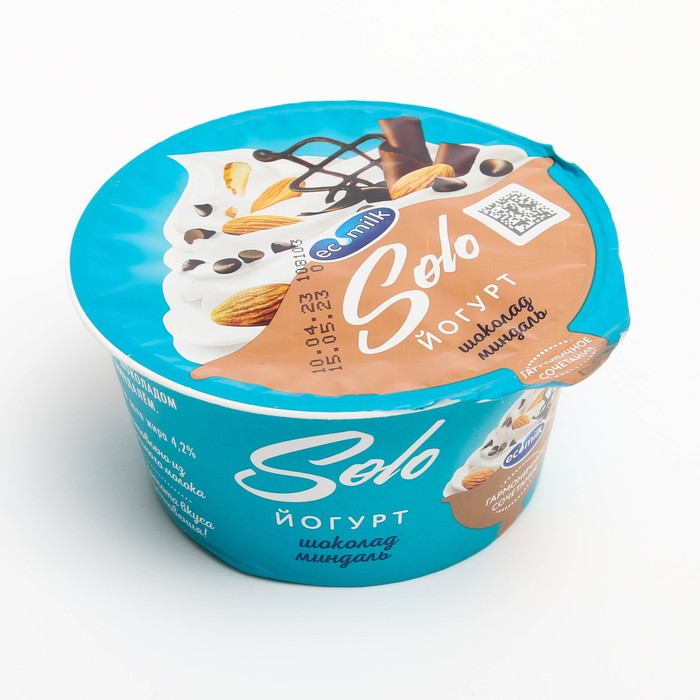 

Йогурт ЭКОМИЛК Solo шоколад/миндаль 4,2% 130г