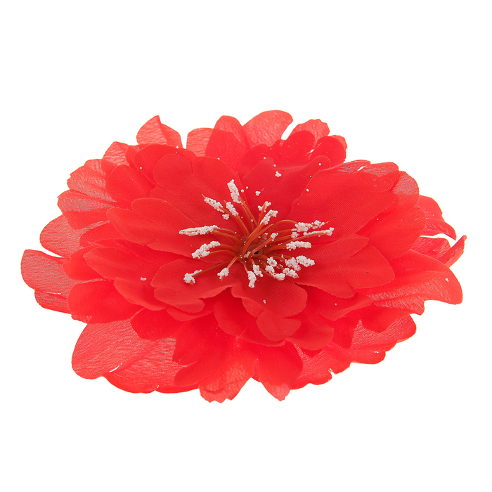 Гавайский зажим "Хризантема", цвет красный