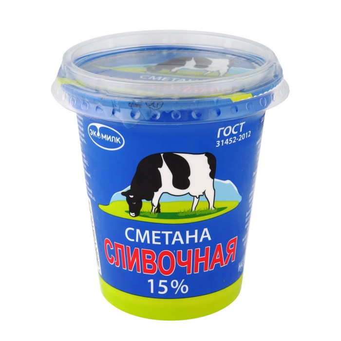 

Сметана ЭКОМИЛК 15% 315г