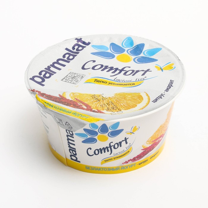 

Йогурт PARMALAT Comfort безлактозный цитрус/амарант 130г