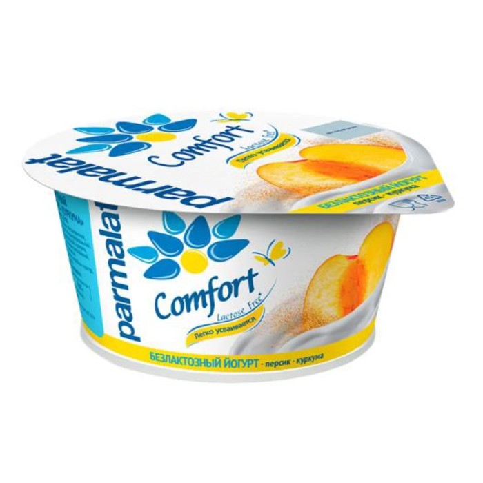 

Йогурт PARMALAT Comfort безлактозный персик/куркума 130г