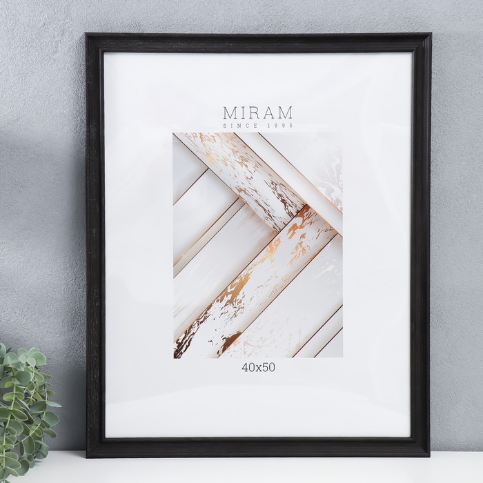 

Фоторамка пластик "МИРАМ" 40х50 см, 642446 коричневый (пластиковый экран)