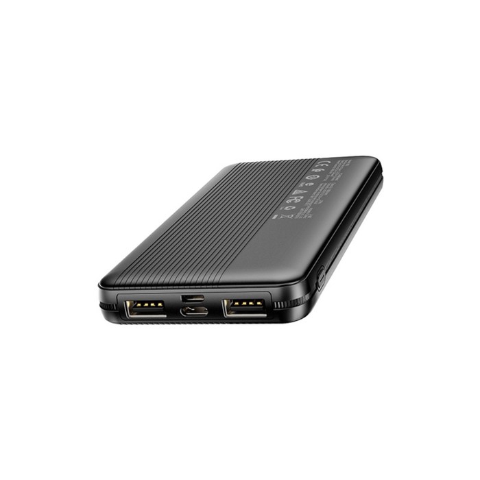 

Внешний аккумулятор Borofone BT32, Li-Pol, 10000 мАч, 2хUSB, 2 А, индикатор, чёрный