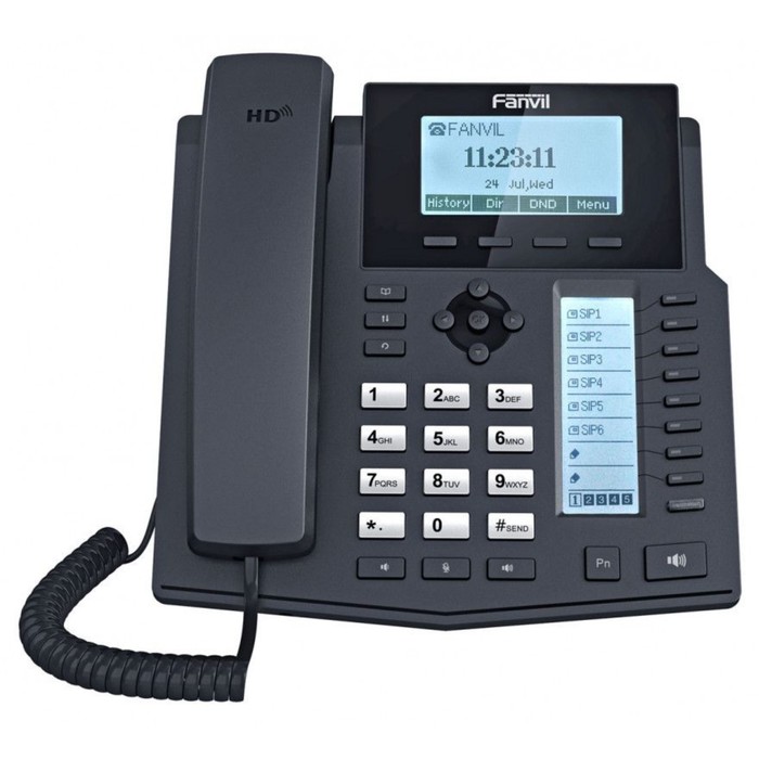 Телефон IP Fanvil X5U, чёрный телефон ip fanvil h5 чёрный
