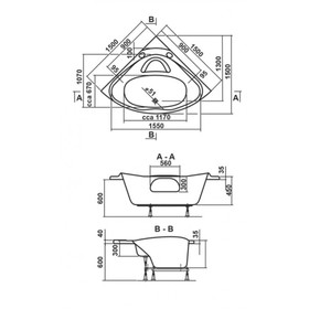 

Ванна акриловая VAGNERPLAST ATHENA VPBA150ATH3E-04, 150 х 150 см, без каркаса