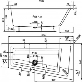 

Ванна акриловая VAGNERPLAST CAVALLO OFFSET VРBA169CAV3РX-04, 160х90 см, без каркаса, правая 935189