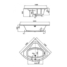 

Ванна акриловая VAGNERPLAST VERONELA CORNER VPBA140VEA3X-04, 140 х 140 см, без каркаса