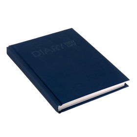 

Ежедневник недатированный А6, 128 листов в линейку New day, твёрдый переплёт, ламинация Soft-Touch, блок 70 г/м2, синий