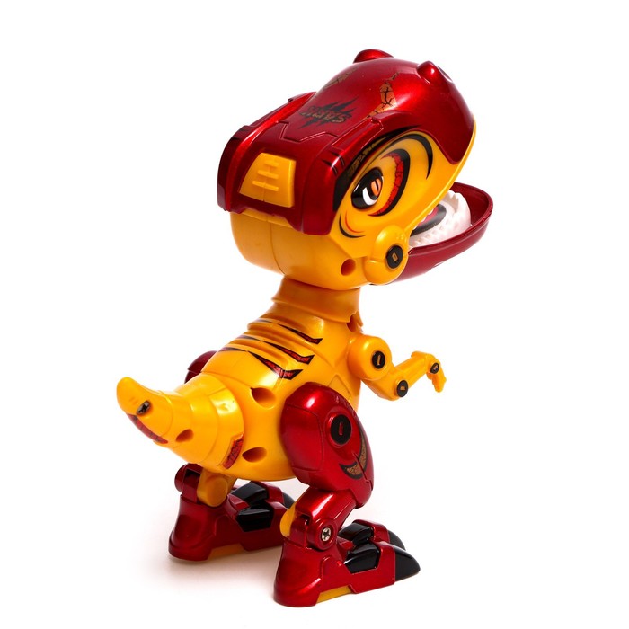Робот «Динобот», реагирует на прикосновение, световые и звуковые эффекты, цвет жёлтый