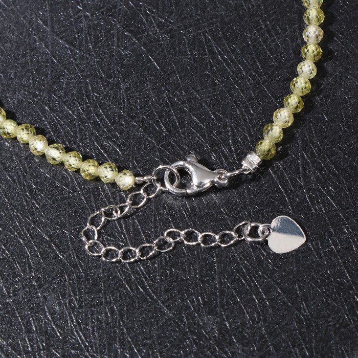 

Браслет шар №3 "Циркон", цвет светло-зелёный, 17 размер + 5см удлинитель