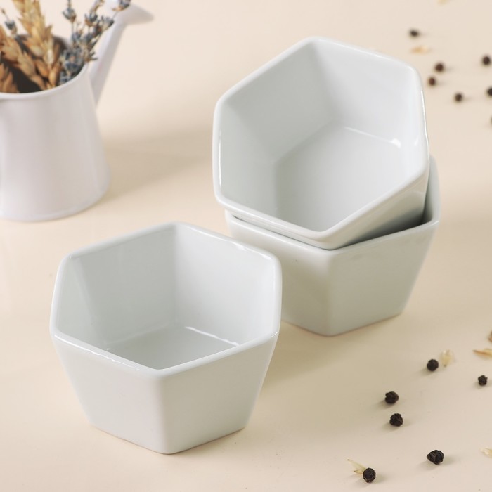 Набор блюд для снэков 8,5х4 см "Воздушный пудинг", 100 мл, 3 шт