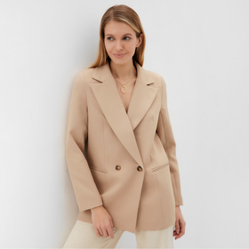 Пиджак женский MINAKU: Classic цвет бежевый, размер 42
