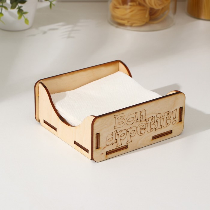 

Салфетница деревянная Adelica Bon Appetit, 13×13×6 см, берёза