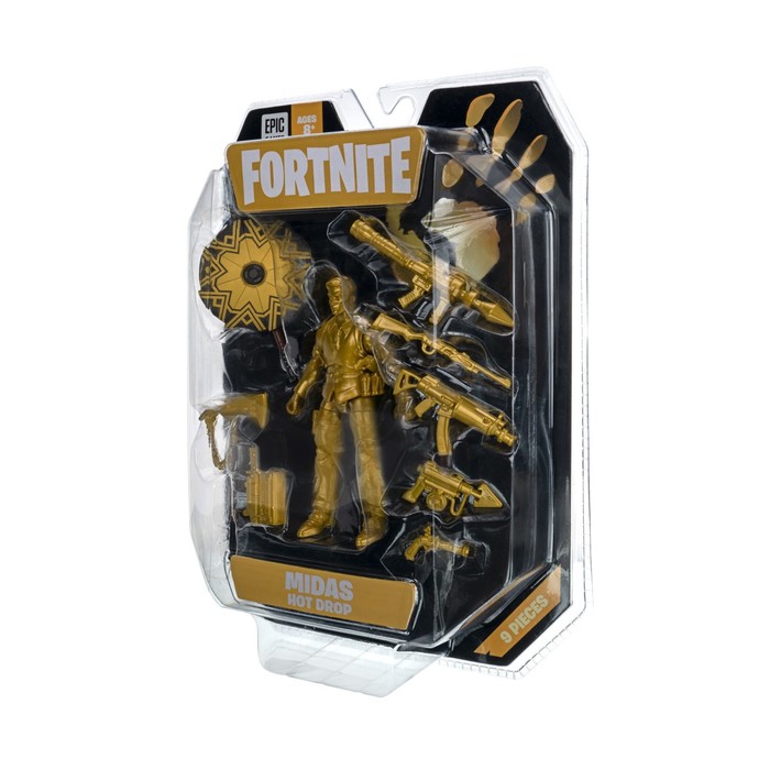Игрушка Fortnite, фигурка героя Midas - Gold, с аксессуарами