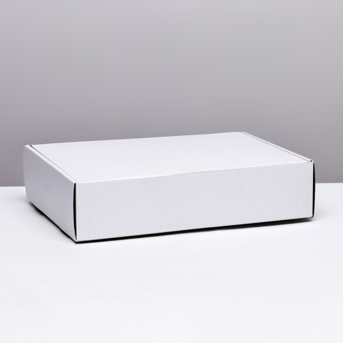 Коробка самосборная, белая, 38 х 28 х 9 см, коробка самосборная белая 38 х 28 х 9 см