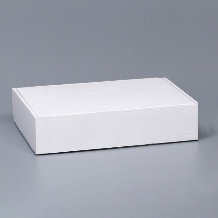 коробка самосборная белая 27 5 х 26 х 9 5 см Коробка самосборная, белая, 36,5 х 25,5 х 9 см,