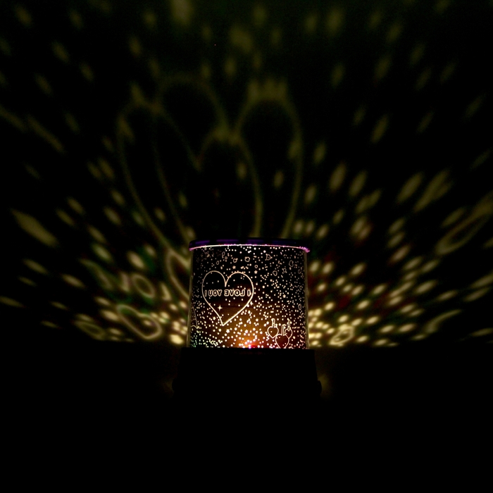 Ночник-проектор I love you, сиреневый