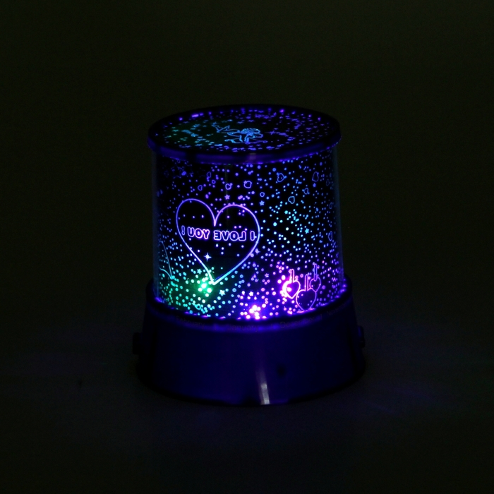 Ночник-проектор I love you, сиреневый