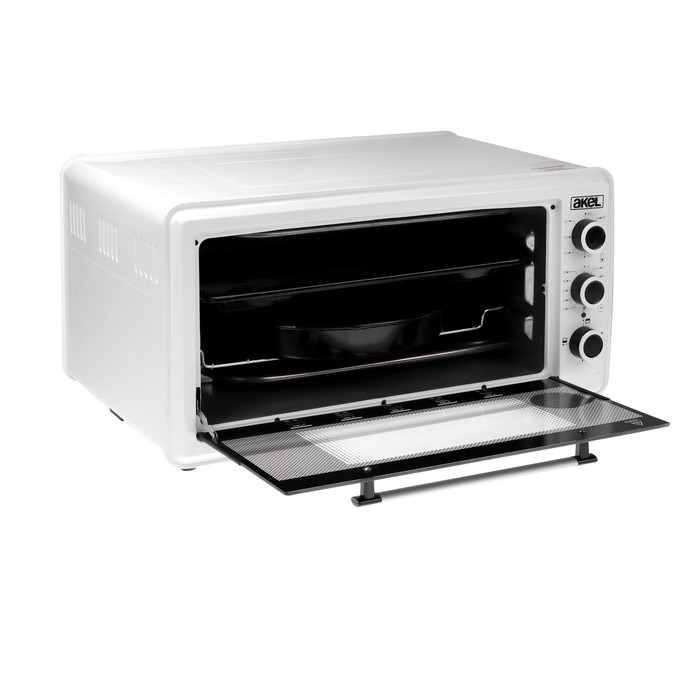 фото Мини-печь akel af-930, 1300 вт, 48 л, 80-320°с, таймер, белая