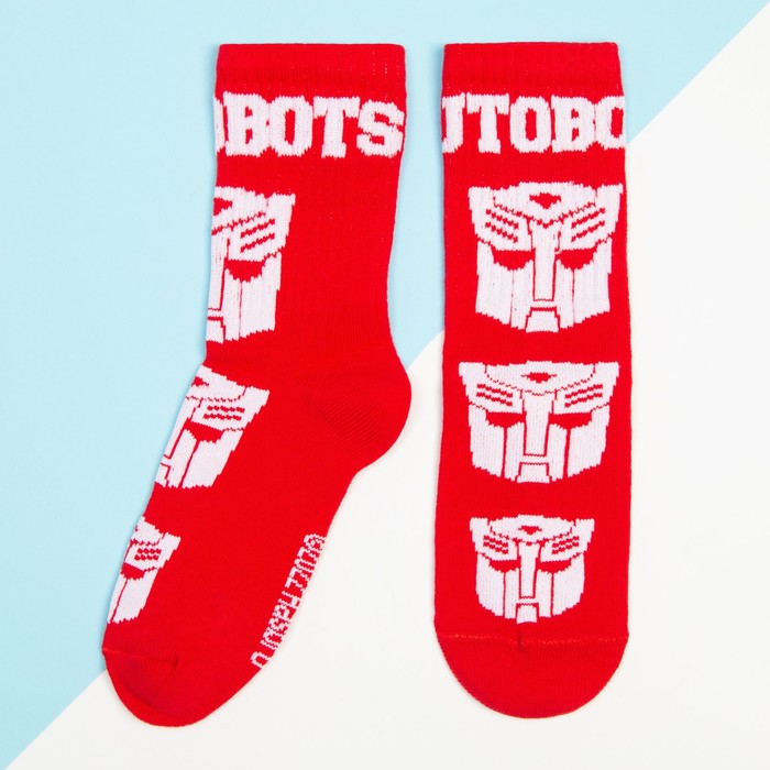 

Носки для мальчика «Автоботы», Transformers, 18-20 см, цвет красный