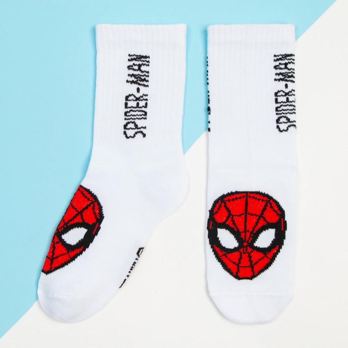 Носки для мальчика «Человек-Паук», MARVEL, 14-16 см, цвет белый