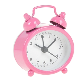 

Будильник "Классика", овальный, розовый, белый циферблат 7х5.5 см