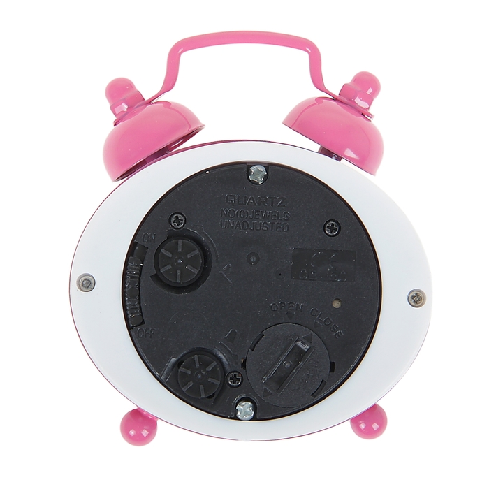 Будильник мини "Овал", цвет розовый