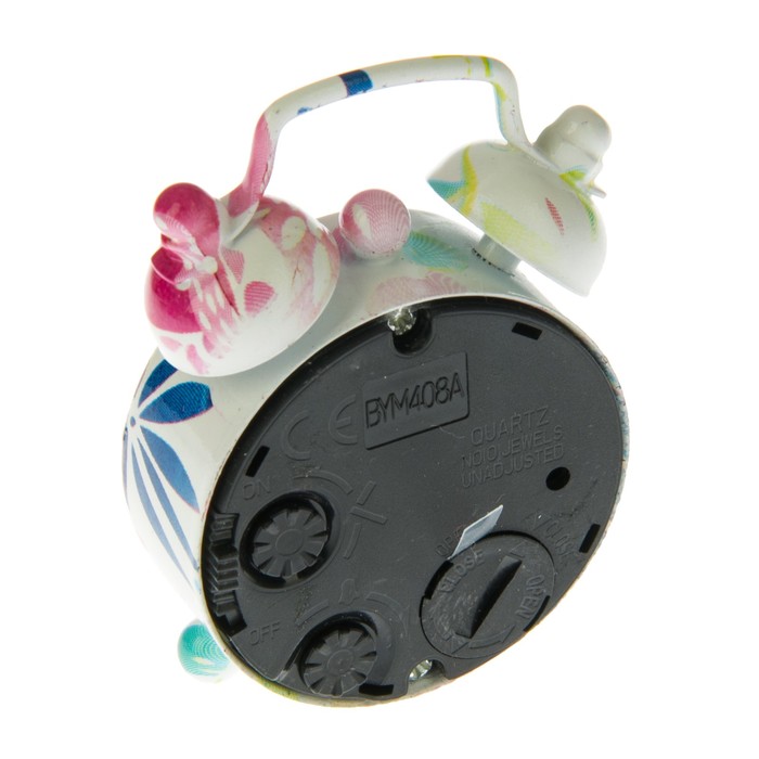 Будильник мини "Бабочка, цветы", цвета МИКС
