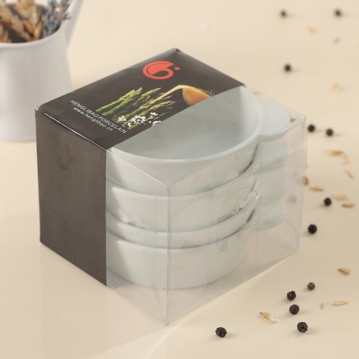 Набор блюд для снэков 8,5х2,5 см "Воздушный пудинг", 100 мл, 4 шт