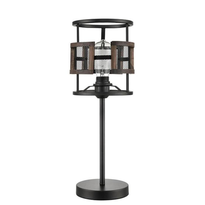 Настольная лампа Legion, 1x60Вт E27 , цвет чёрный настольная лампа rampside 1x60вт e27 цвет коричневый чёрный