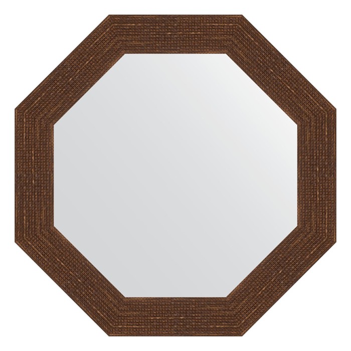 Зеркало в багетной раме, мозаика античная медь 70 мм, 57x57 см