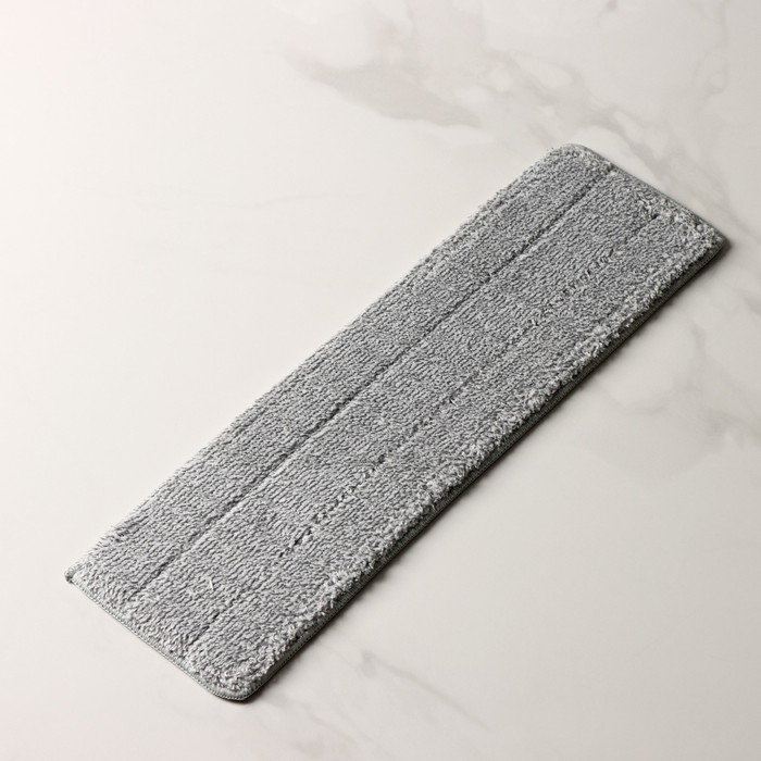 Насадка для швабры с отжимом и алюминиевой платформой Raccoon, карманы с двух сторон, микрофибра 42×12,5 см