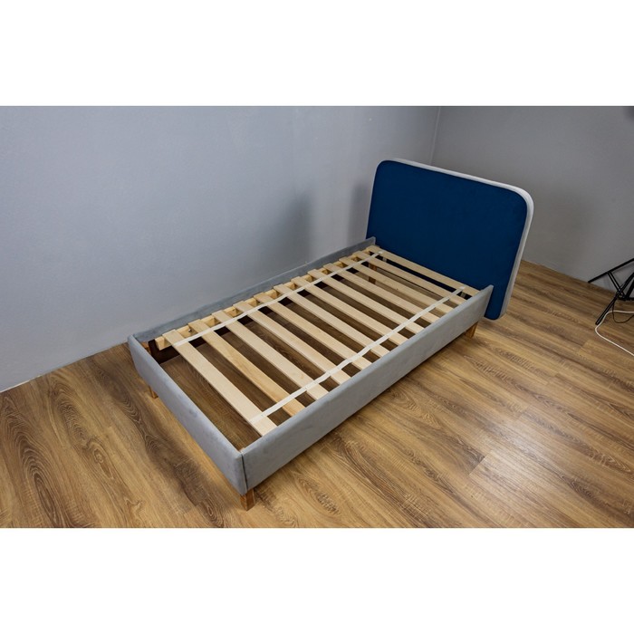 Кроватка «Седьмое небо» «Велутто», 160х80 см, цвет серый/синий