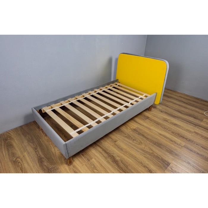 Кроватка «Седьмое небо» «Велутто», 160х80 см, цвет серый/жёлтый