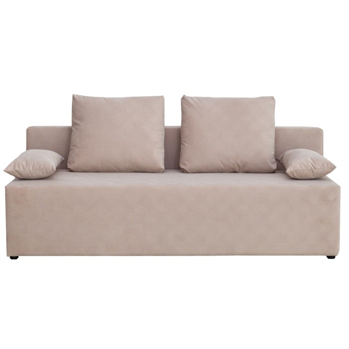 Прямой диван «Бёрн», механизм еврокнижка, велюр, цвет бежевый прямой диван бёрн механизм еврокнижка велюр цвет коричневый