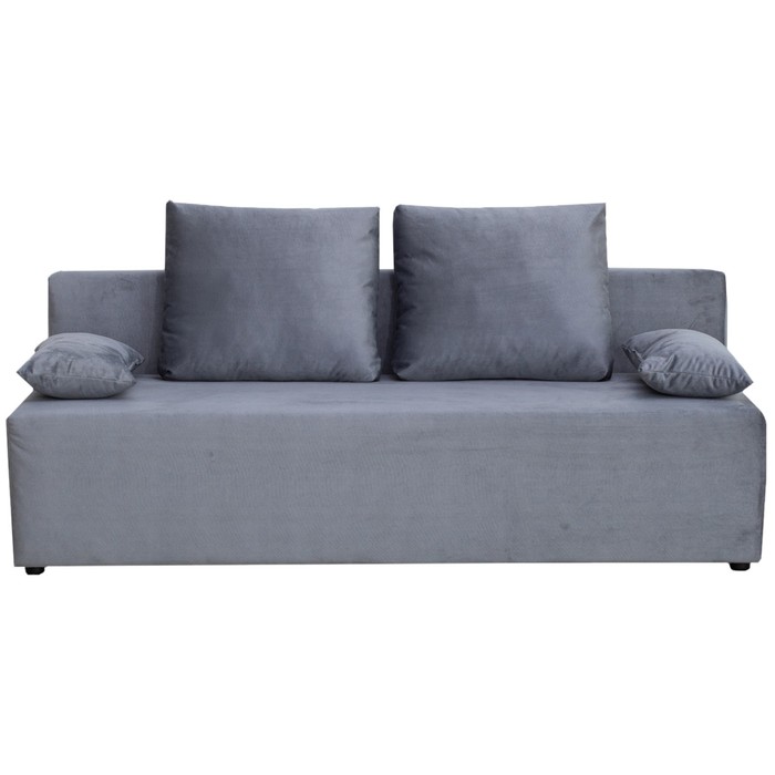 Прямой диван «Бёрн», механизм еврокнижка, велюр, цвет серый прямой диван бёрн механизм еврокнижка велюр цвет коричневый
