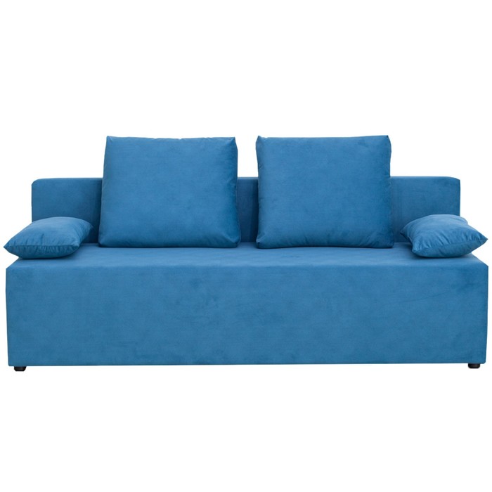Прямой диван «Бёрн», механизм еврокнижка, велюр, цвет синий прямой диван бёрн механизм еврокнижка велюр цвет коричневый