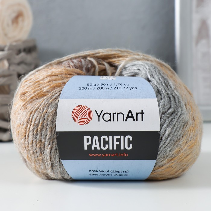 

Пряжа "Pacific" 80 акрил, 20% шерсть 200м/50г (311)