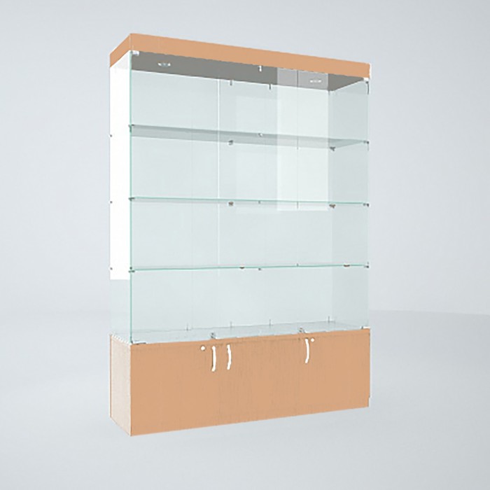 

Витрина В 154 ВД, 1520×450×2150, ЛДСП, стекло, цвет бук светлый