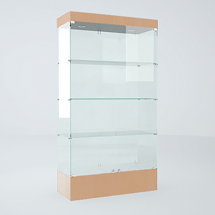 

Витрина В 104 Н, 1020×450×1900, ЛДСП, стекло, цвет бук светлый