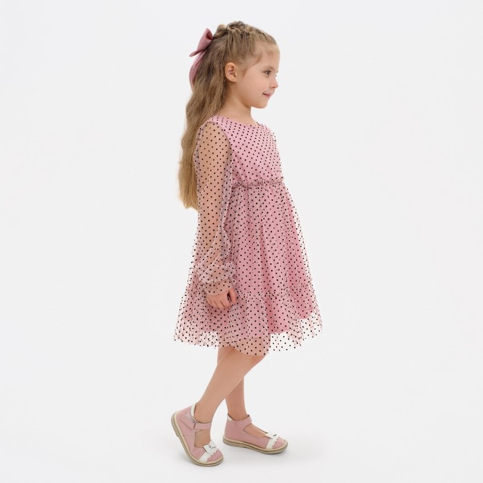 фото Платье сетка kaftan, р. 34 (122-128 см), розовый